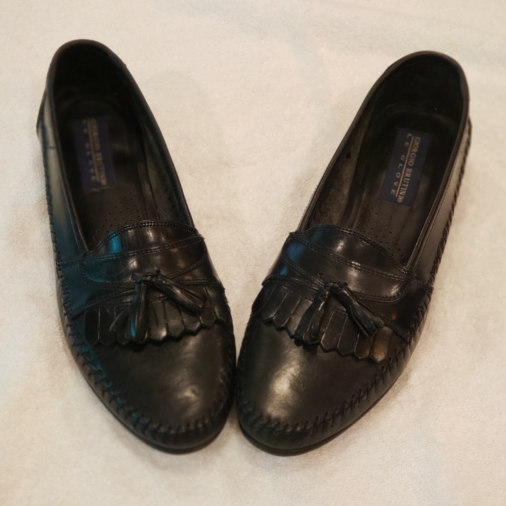 giorgio brutini snakeskin loafers